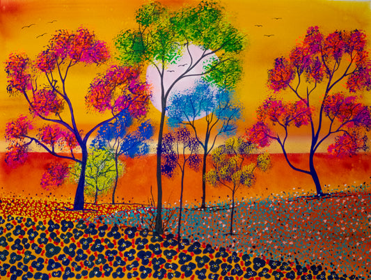 Autumn glow - original (framed) / prints available