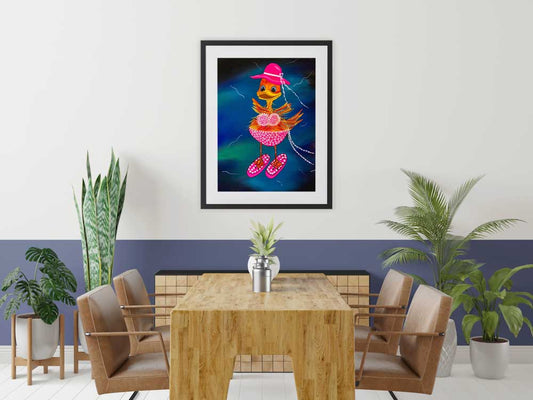 Beach Day Duckie - original (framed) / prints available