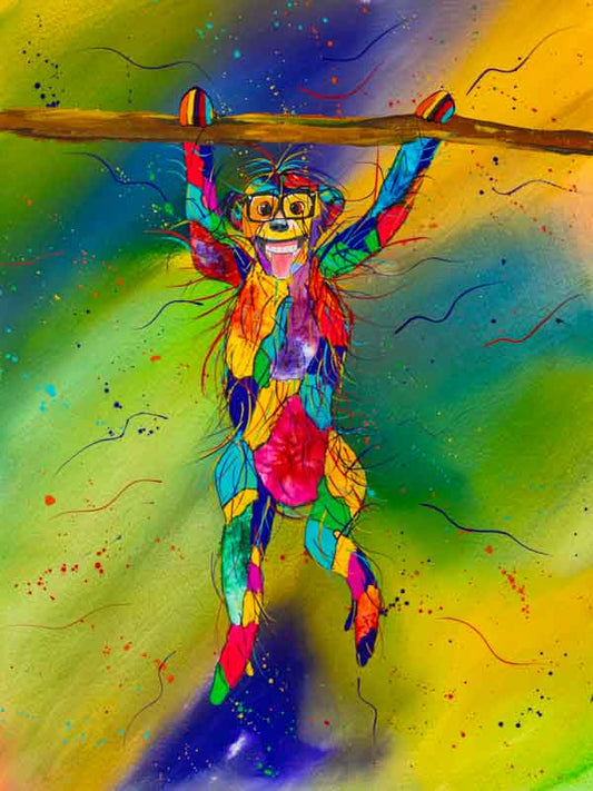 Chimping Around - original (framed) / prints available