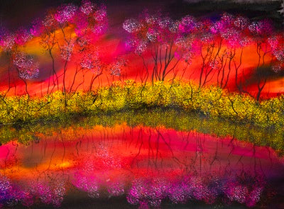 Crimson relfections  - original (framed) / prints available