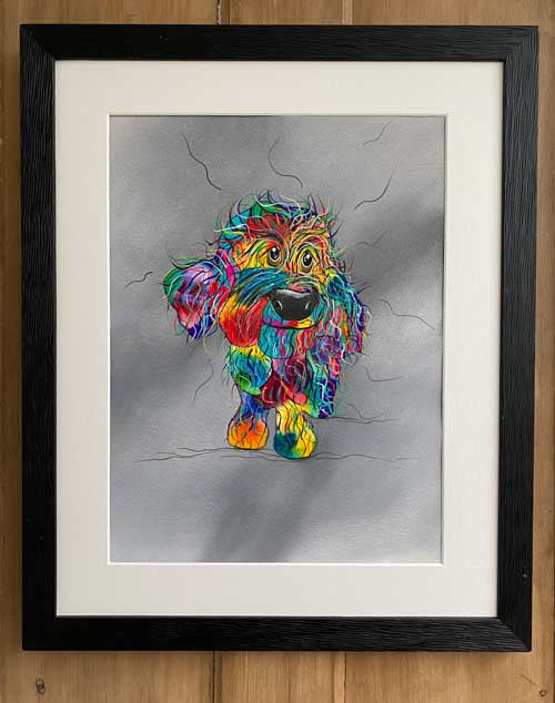Cute and crazy - original (framed) / prints available (SOLD)