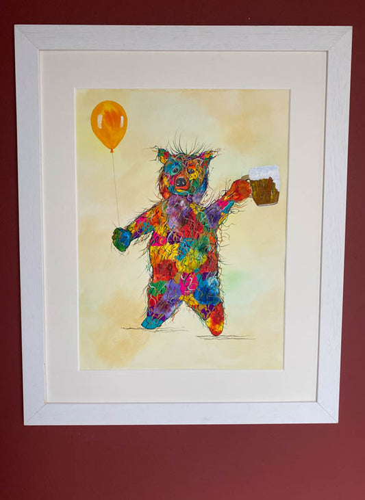 Fancy a bear? - original (framed) / prints available (SOLD)