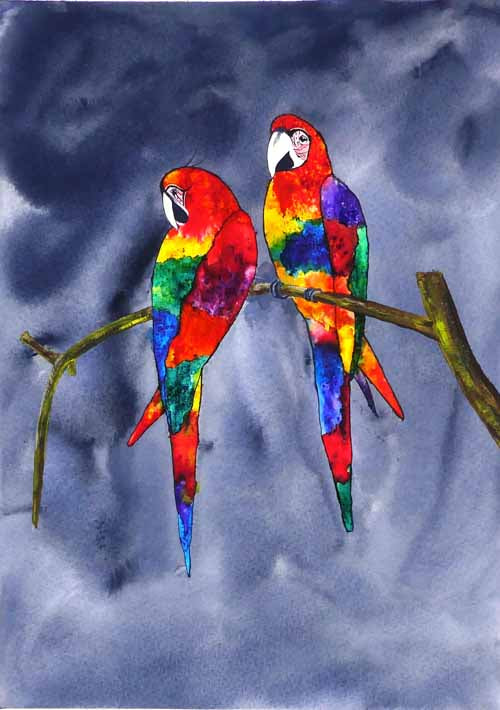 Go on, give us a kiss - original (framed)  / prints available (SOLD)