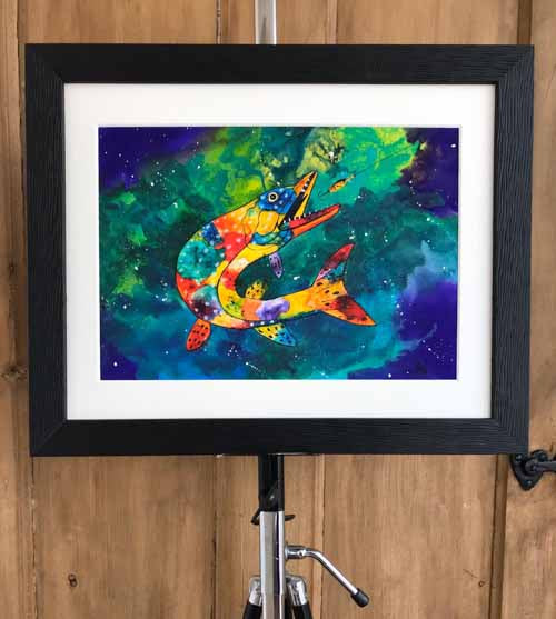 Great day fishing - original (framed) / prints available (SOLD)