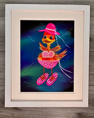 Beach Day Duckie - original (framed) / prints available