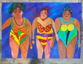 Tea towel - Featuring the design The curvy girls