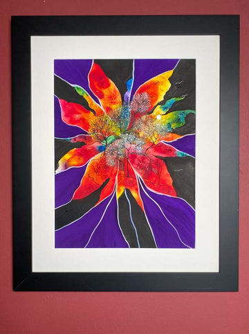 Live life in full bloom - original (framed) / prints available (SOLD)