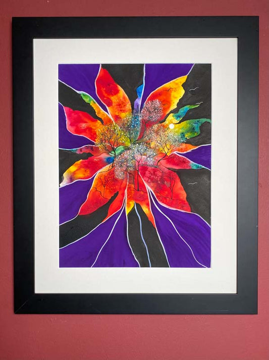 Live life in full bloom - original (framed) / prints available (SOLD)