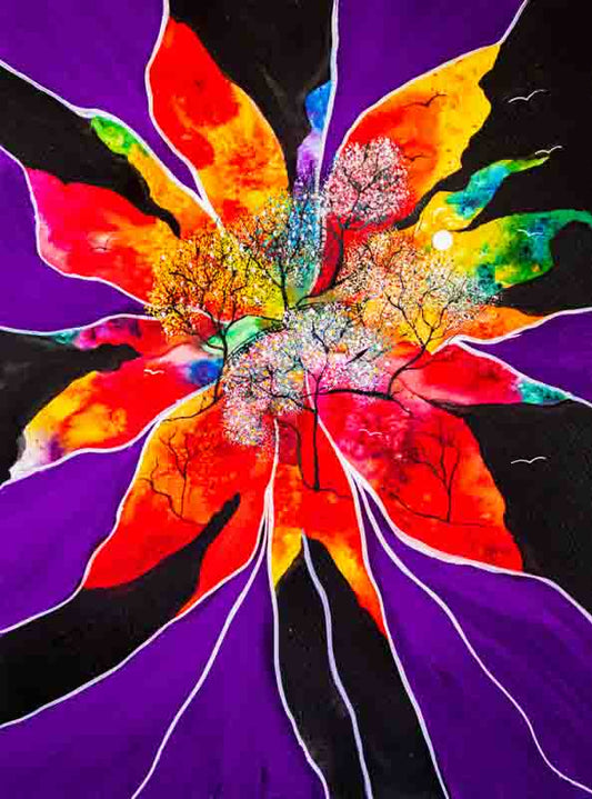 Live life in full bloom - original (framed) / prints available (SOLD)