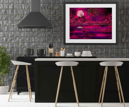 Midnight moon (framed) / prints available (SOLD)
