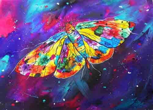 Night flight - (SOLD) original (framed) / prints available