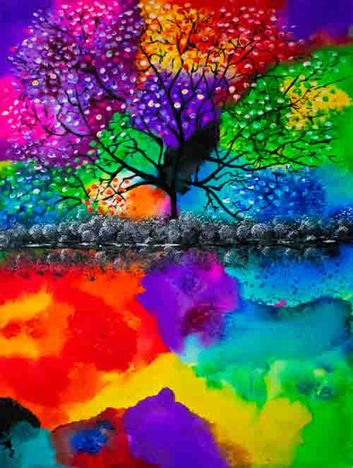 Oozing colour - original (framed)  / prints available