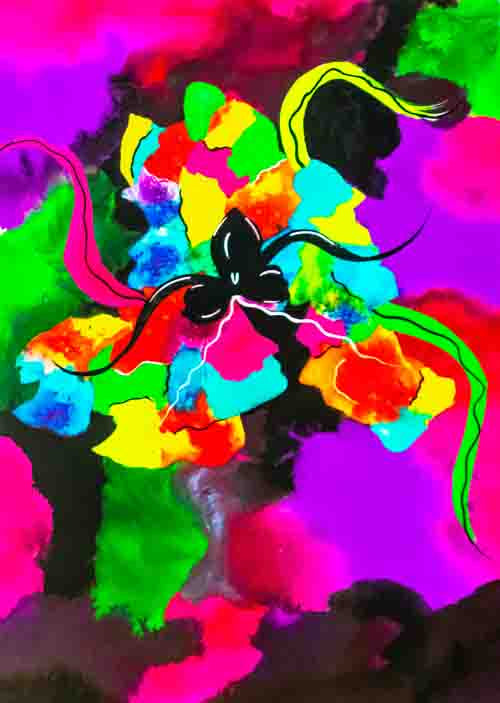 Orchid of hope - original (SOLD)  (framed) / prints available