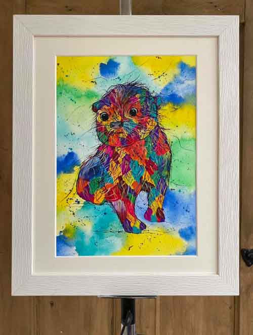 Otterdorable - original (framed) / prints available (SOLD)