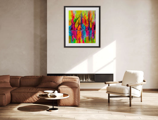 Our happy place - original (framed)
