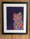 Purr-Fect Evening - original (framed) / prints available (SOLD)
