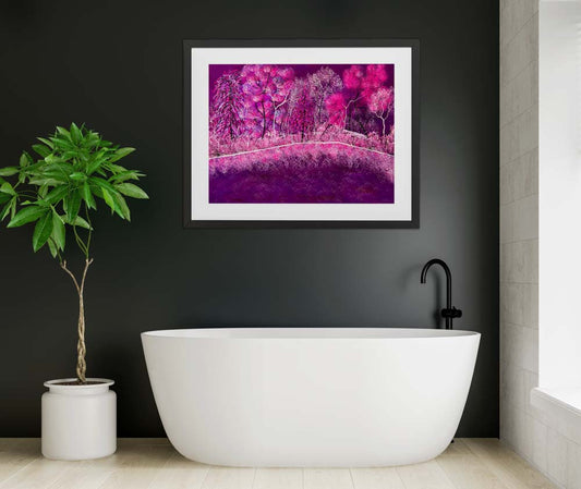 All shades of pink - original (framed) / prints available