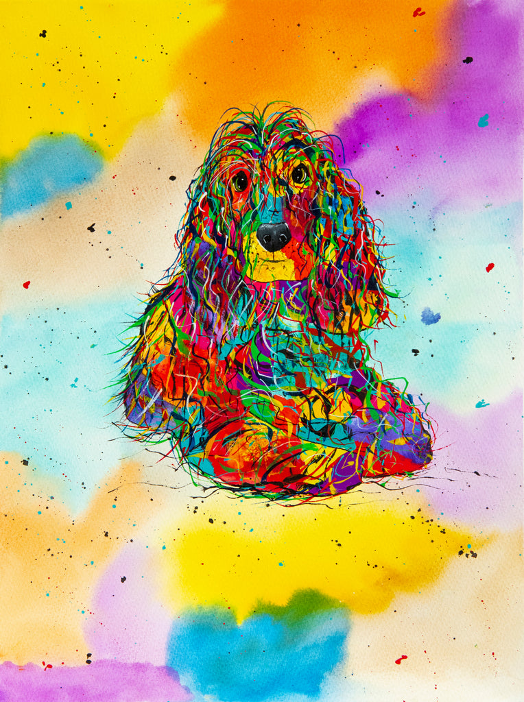 Spaniel love  - original (framed) limited edition prints available (SOLD)