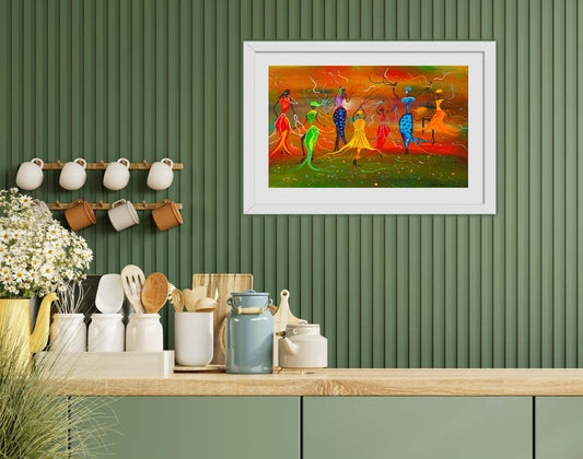 Swirling to the rhythm- original (framed) / prints available