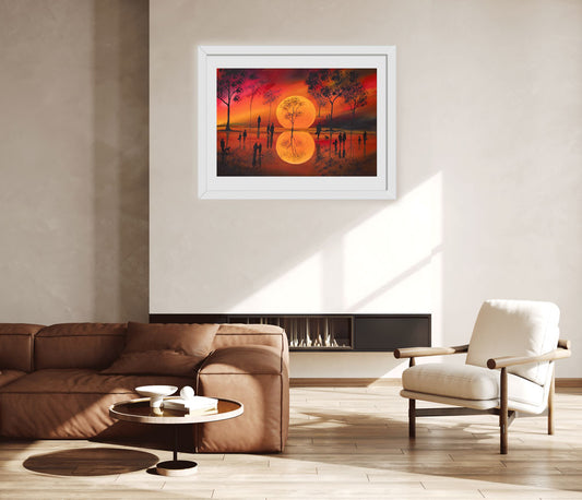 The gathering - original (framed)  / prints available