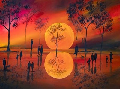 The gathering - original (framed)  / prints available