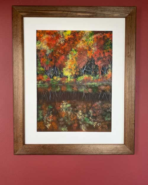 Tree reflections- original (framed) / prints available (SOLD)