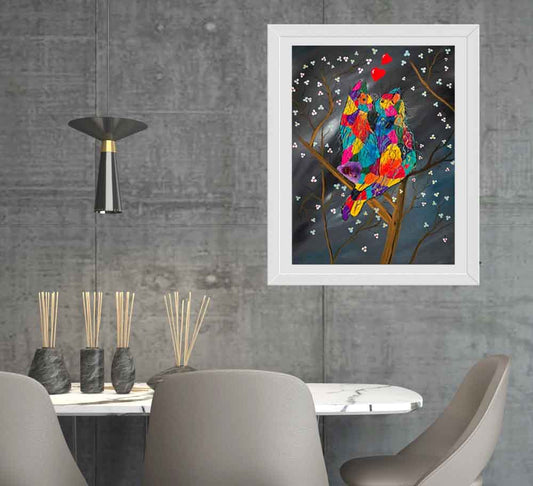 Whiskers in love  - original (framed) / prints available
