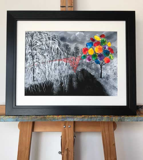 Willow and poppies - limited edition