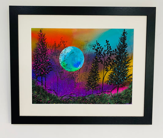 Once in a blue moon  - original (framed) / prints available
