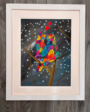 Whiskers in love  - original (framed) / prints available