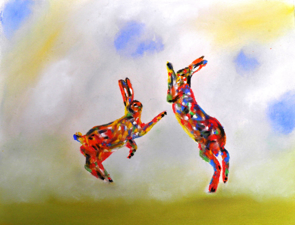 Boxing hares - limited edition 