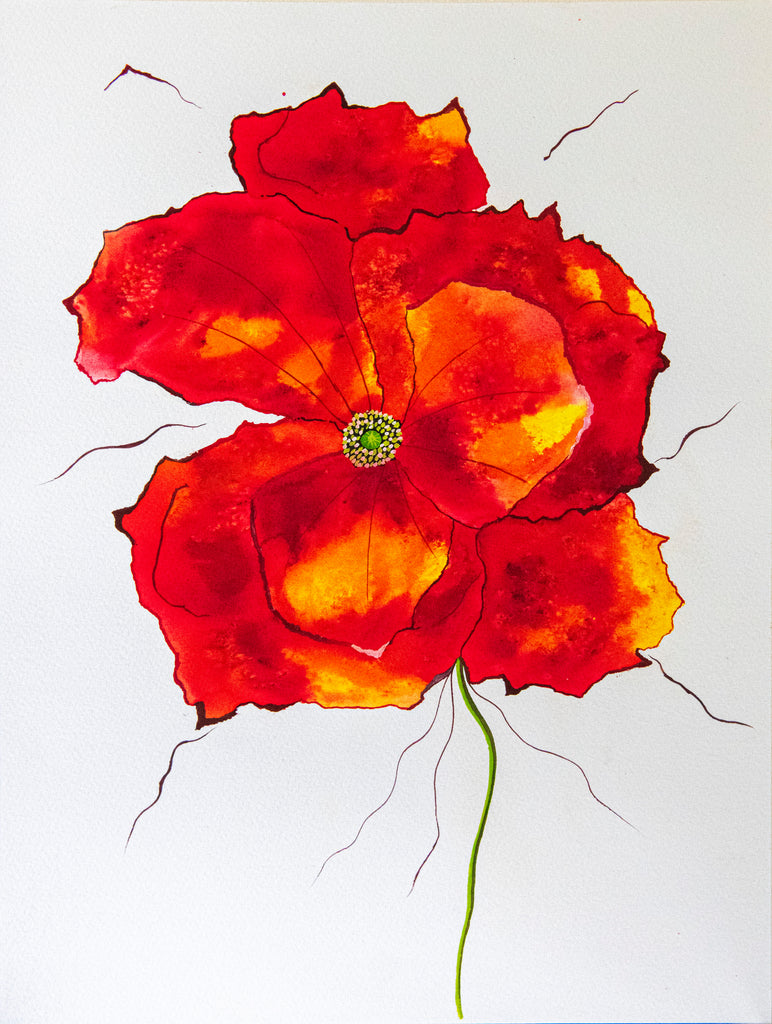 Coquelicot - original (framed) / prints available (SOLD)