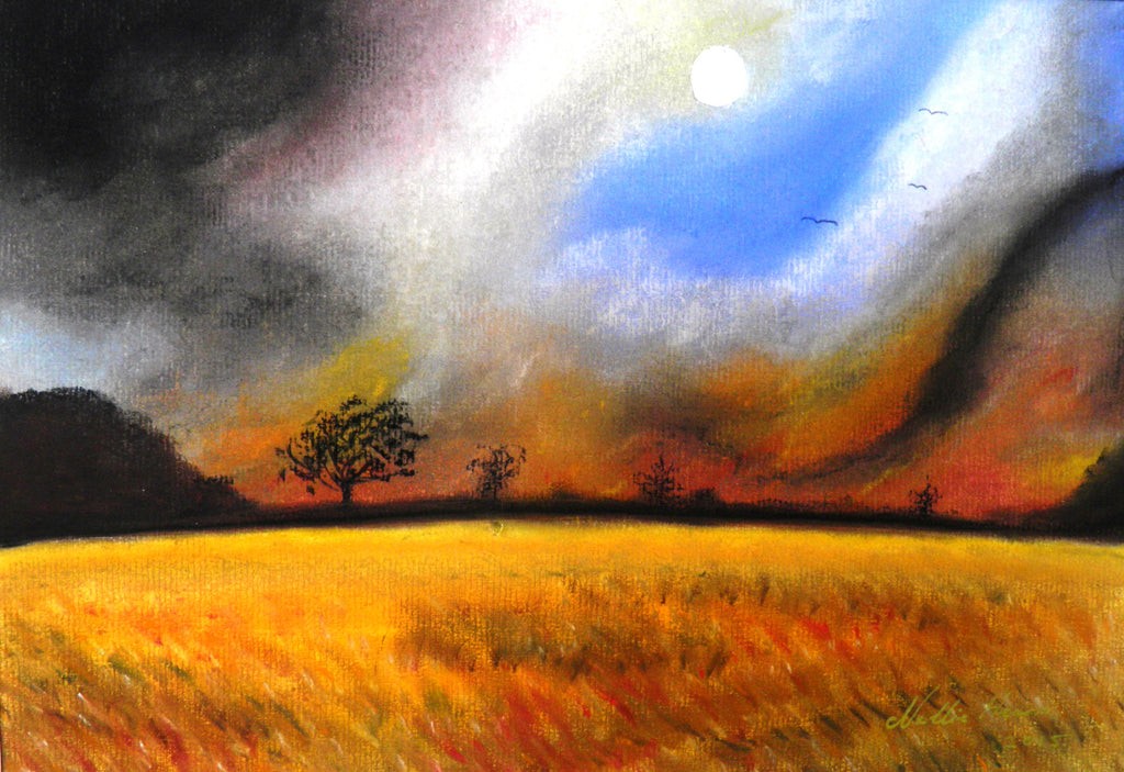 Golden field of wheat  - original (framed) / prints available