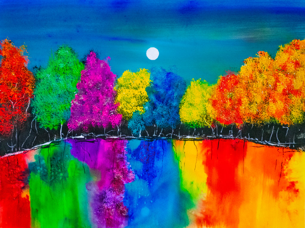 Rainbow lake -  original (framed) / prints available (SOLD)
