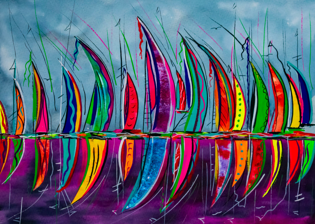 Keep calm and go sailing  - original (framed) / prints available (SOLD)