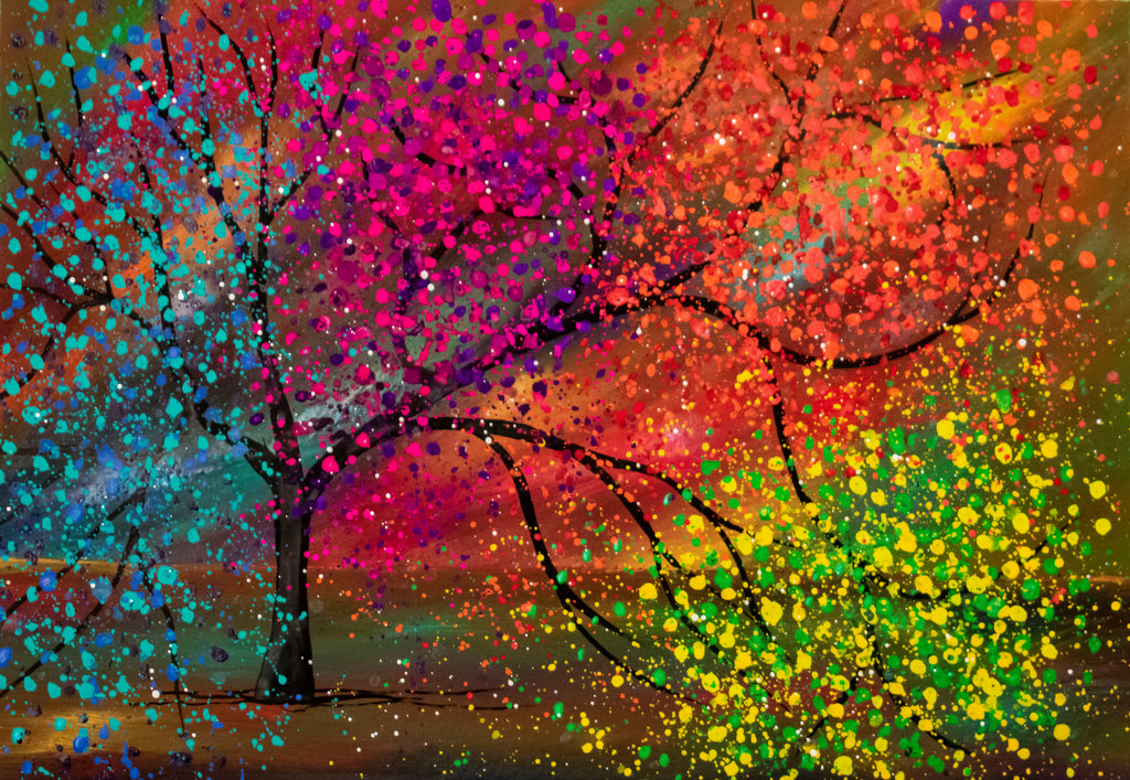The Rainbow tree - original (framed) / prints available (SOLD)