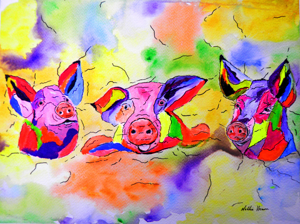 Three cheeky pigs - limited edition 