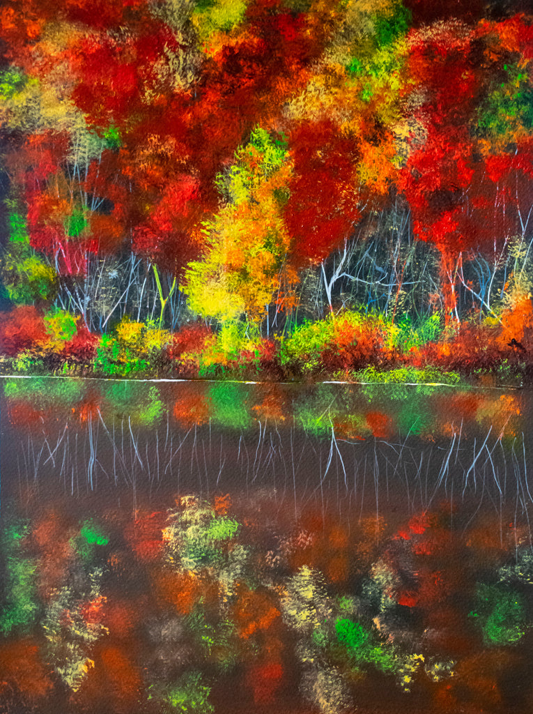 Tree reflections- original (framed) / prints available (SOLD)